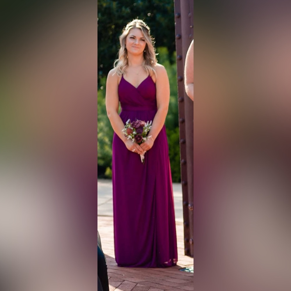 Azazie Luxy Bridesmaid Dress in Raspberry - Picture 6 of 11